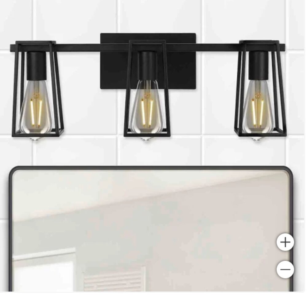 Feit Electric 3-light LED Vanity Light Fixture Matte Black - Picture 5 of 5